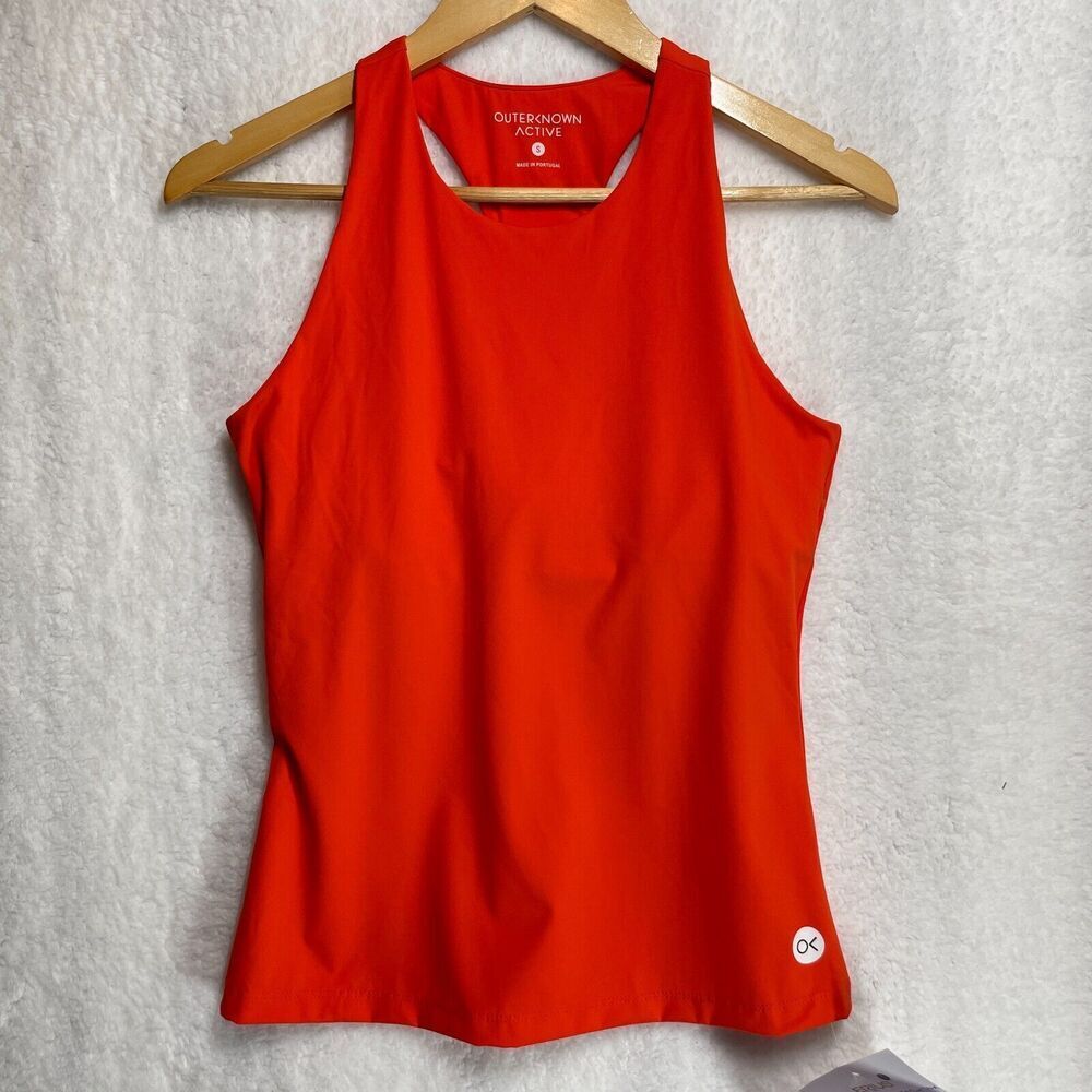 Outerknown Women’s Active Tank S Laranja Orange Sustainable Athletic Top NWT